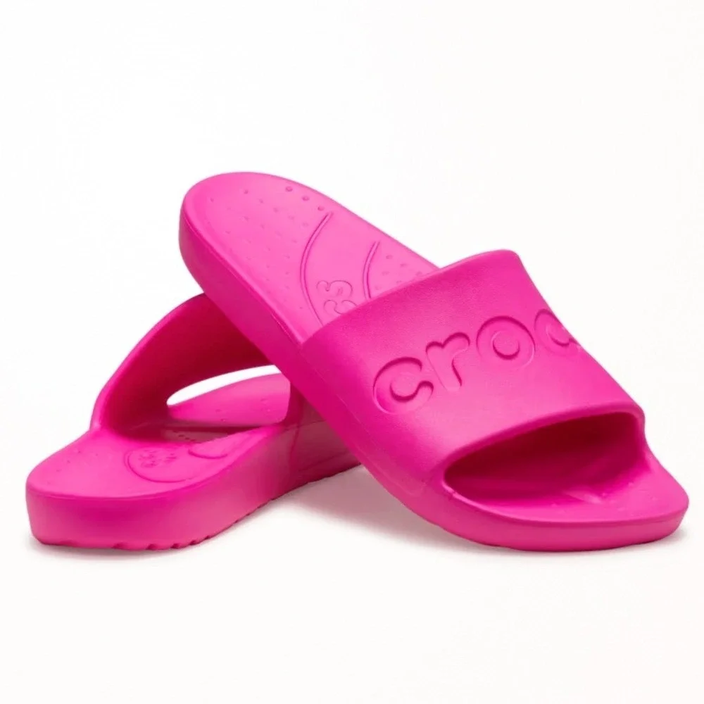 Crocs Classic Slide Sandals Mens 11 / Womens 13 Electric Neon Pink Crush Barbie